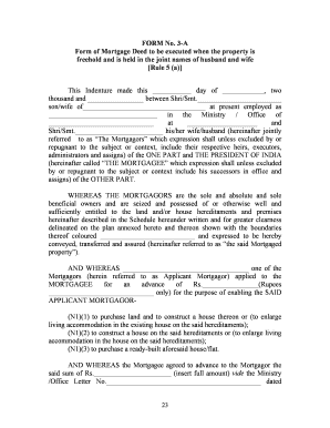 Mortgage Deed Format PDF