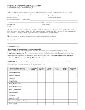 DOCTORATE of ORGANIZATIONAL LEADERSHIP  Form