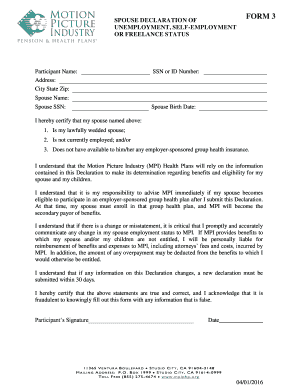  Unemployment Declaration Letter Sample 2016