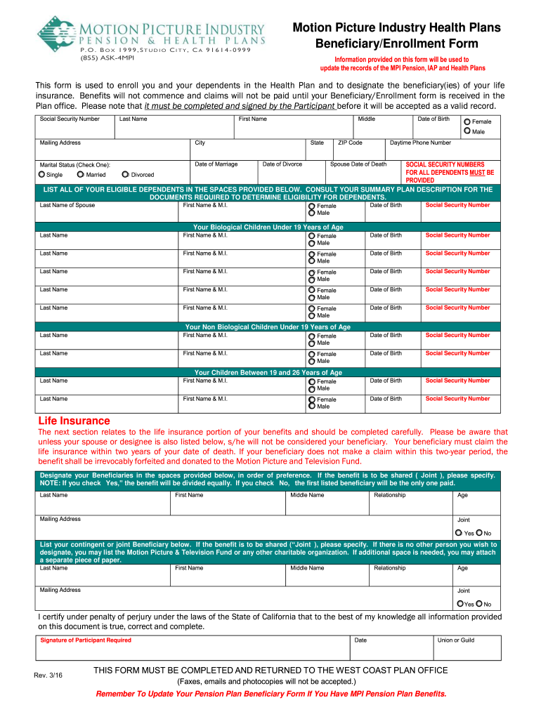  Mpiphp Forms 2016-2024