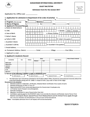 Kiu Registration  Form