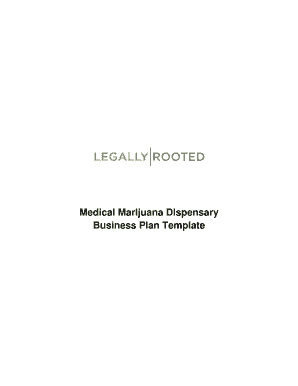 Dispensary Business Plan PDF  Form