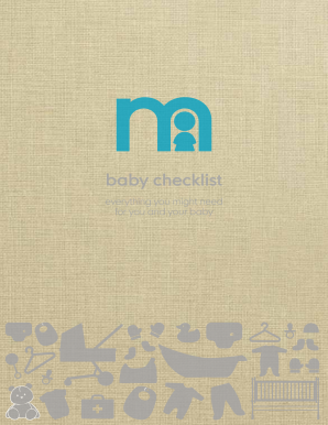 Mothercare Baby List  Form