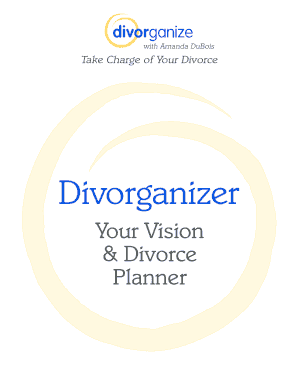 Your Vision &amp; Divorce Planner Divorganize  Form
