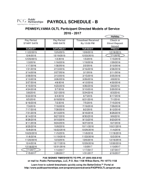 Public Partnership Payroll Schedule B  Form