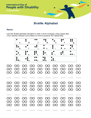 Blank Braille Cells Printable  Form