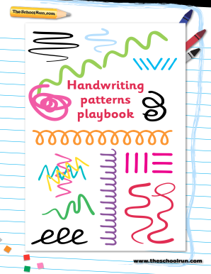 Handwriting Patterns PDF  Form