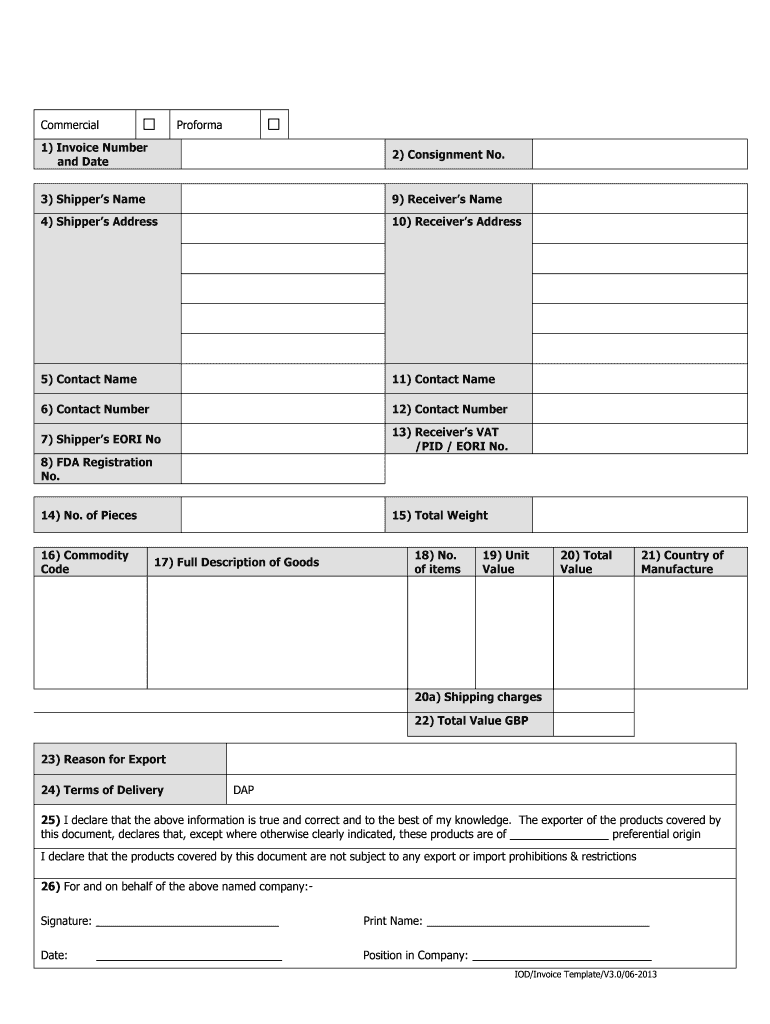 Commercial Proforma 1 Invoice Number and Date 2 DPD