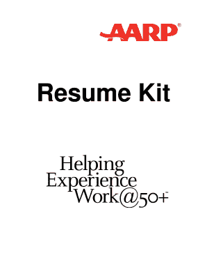 Aarp Resume Kit  Form