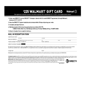 Directv Walmart  Form