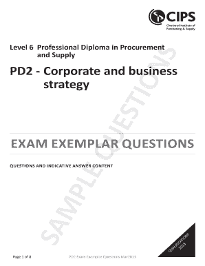 Cips Exam Examplar Questions D1 Exam Question November  Form