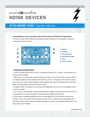 EF109 DRONE THING Operation Manual 1 2 3 4 5 6  Form