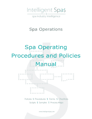 Spa Operations Manual PDF  Form