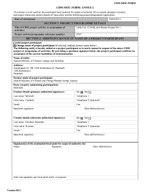 Moc Form Template