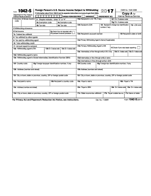 1042 S Form - Fill Out and Sign Printable PDF Template | signNow