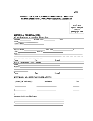 Enlistment Form