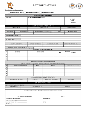 Batang Pinoy Forms