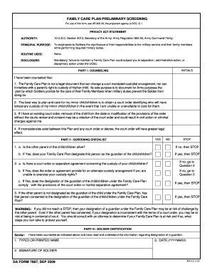 Da 7667 Fillable  Form