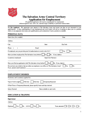 Get and Sign Salvation Army Receipt 2016-2022 Form