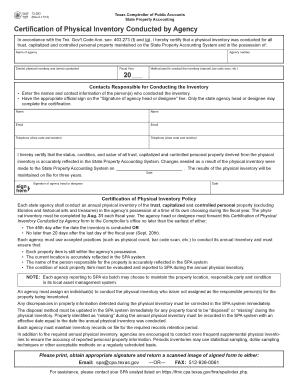 State Property Accounting  Form