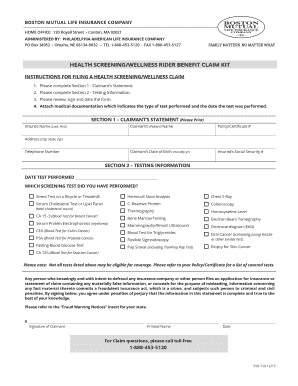 Boston Mutual Wellness Claim Forms