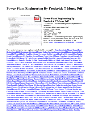 Power Plant Engineering by Morse PDF  Form