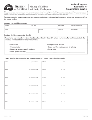 Justification for Equipment Form