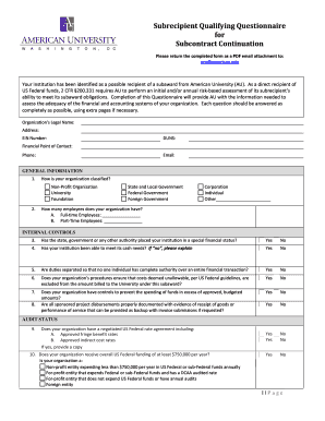  Subrecipient Qualifying Questionnaire American 2016-2024