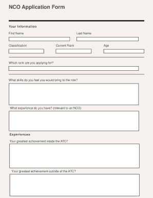 NCO Application Form Hartlepool Air Cadets Hartlepoolaircadets Co