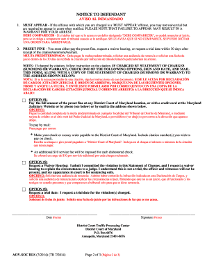 NOTICE of ADVICE of RIGHT to COUNSEL for ALL JUDICIAL PROCEEDINGS Courts State Md  Form