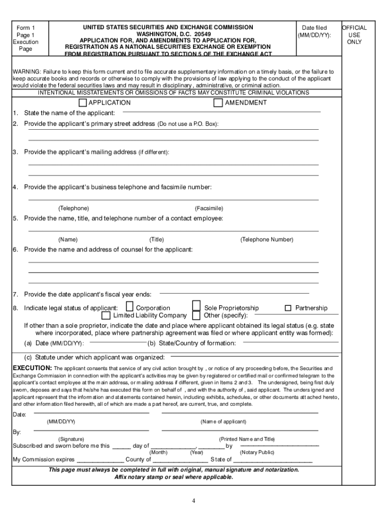 Form ID SEC Gov