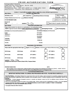 Integranet Authorization Form