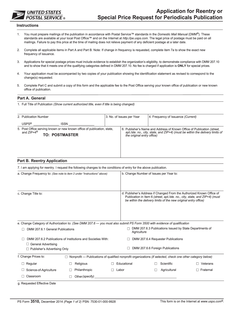 Usps 3575 PDF 2014 2023 Form Fill Out And Sign Printable PDF Template
