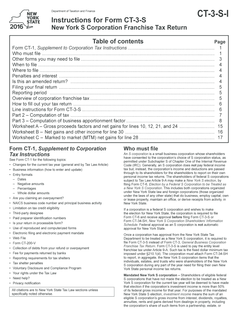  Ny Ct 3 Instructions  Form 2016