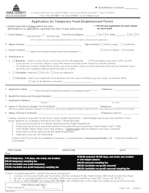 Pima County Permit  Form