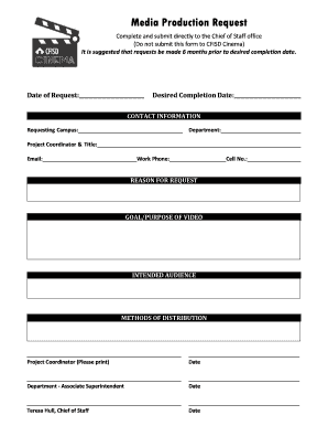 Media Production Request My inside Cfisd Net My inside Cfisd  Form