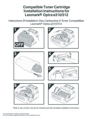 Lexmark Optra E310 Instructions PDF  Form
