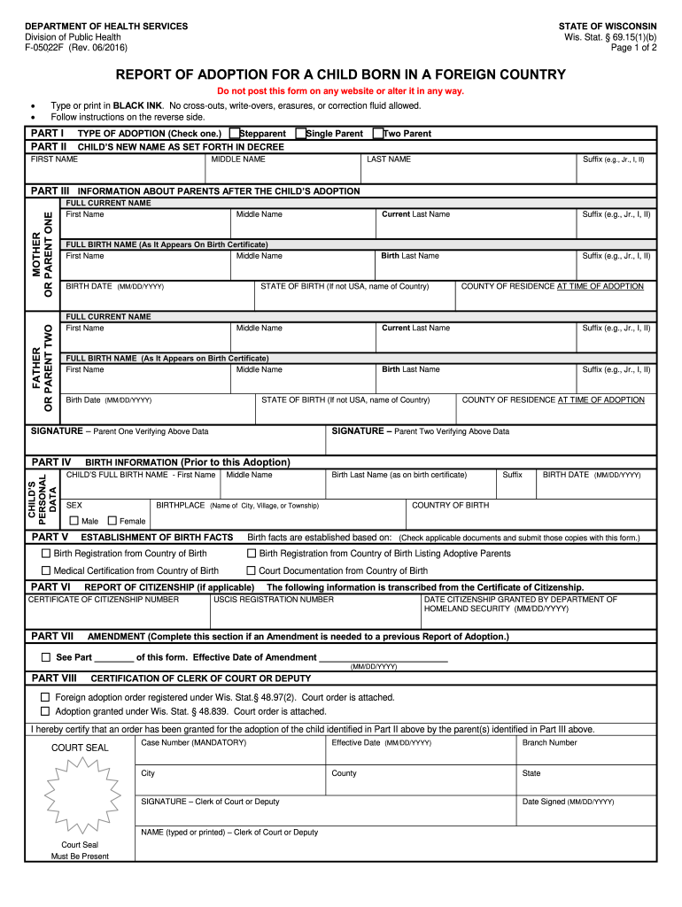  Wi Printable Child Placement Forms to File 2016-2024