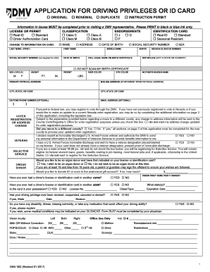 Driver License DL and Identification ID Card DMV CA Gov  Form