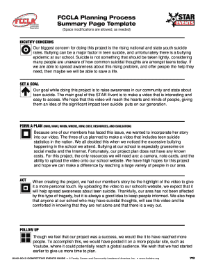  Fccla Planning Process Example 2012