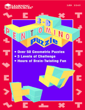 3 D Pentomino Puzzle Learning Resources  Form