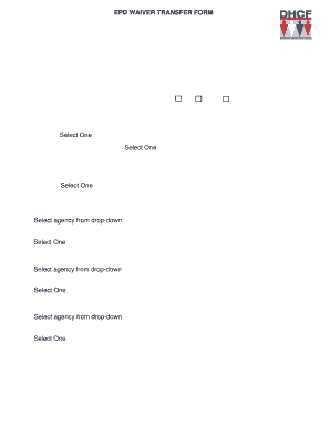 EPD WAIVER TRANSFER FORM Dhcf Dc