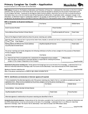  Primary Caregiver Tax Credit Level of Care Equivalency Guideline 2017