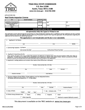 Texas Trec Reia Real Estate  Form