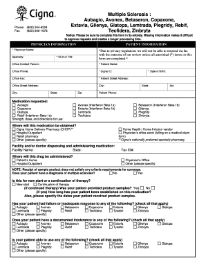  Multiple Sclerosis PSC Prior Authorization Form Prior Authorization Form for Multiple Sclerosis Medications 2016