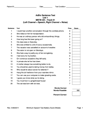 Azbio Sentences  Form