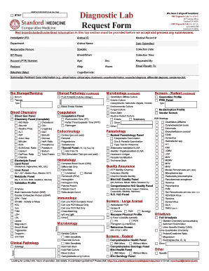 SAMPLES RECEIVED Lab Use Only Med Stanford  Form