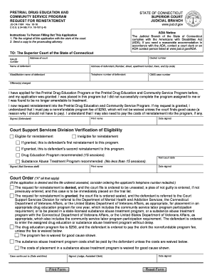  PRETRIAL DRUG EDUCATION and COMMUNITY SERVICE PROGRAM REQUEST for REINSTATEMENT Jud Ct 2016-2024