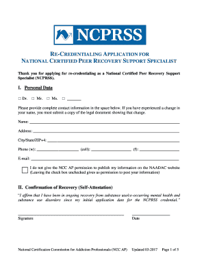 NCCAP NCPRSS Renewal Application 3 Dc PDF  Form