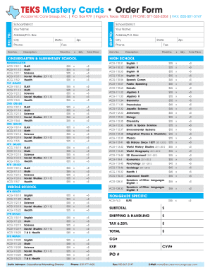 Academic Core Group  Form